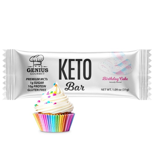 [64794] Genuis Gourmet Keto Bar Birthday Cake 31gm