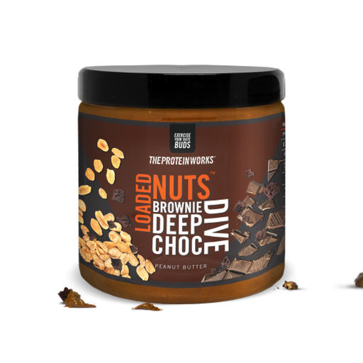 [64810] THE PROTEINWORKS LOADED NUTS BROWNIE DEEP CHOC DIVE LABEL 500G