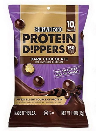 [65134] SHREWD FOOD PROTEIN DIPPERS DARK CHOCOLATE 33G
