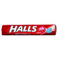 [65799] HALLS CHERRY FLAVOURED CANDY 25.2gm