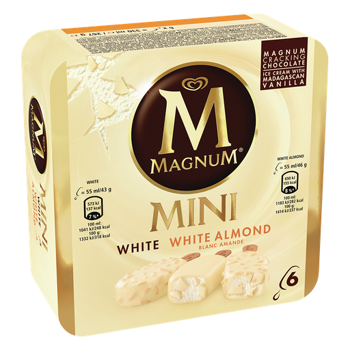 [66036] MAGNUM MINI WHITE ALMOND 345ML