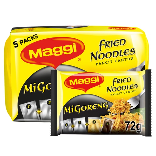 [67864] MAGGI Fried Noodles Original Taste (5Pcs X72G)