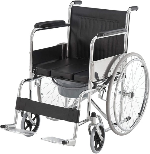 [7633] FREELY Commode Wheel Chair