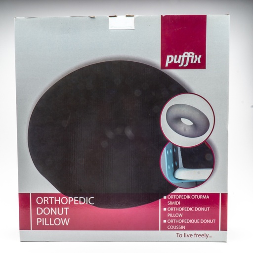 [7635] Orthopedic Donut Pillow Polyyurethane (Black)-