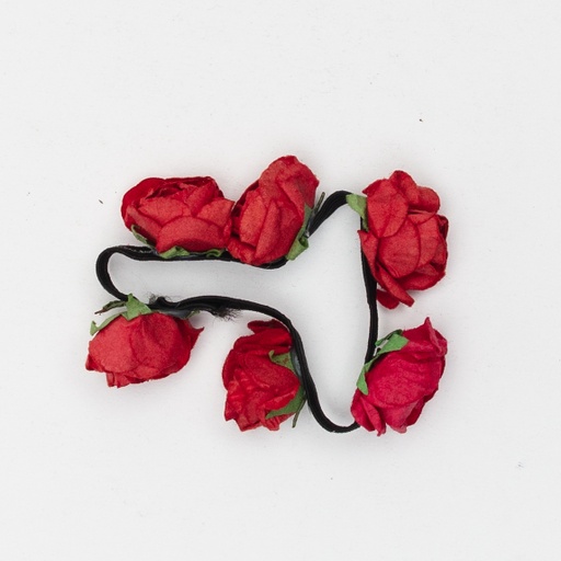 [7914] Elastic With Small Red Rose-