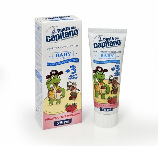[8456] Pasta Del Capitano Baby Strawberry Tooth Paste 75Ml