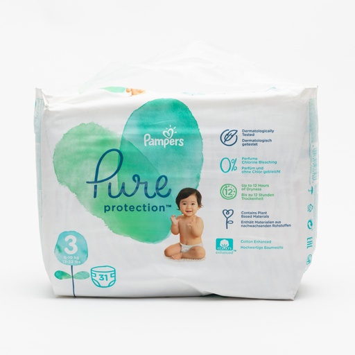 [8612] PAMPERS  3 PURE  PROTECTION 31'S