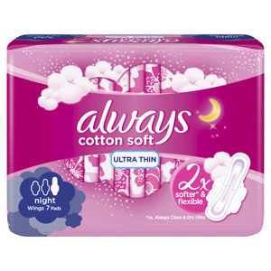 [98288] Always Ultra Thin Night Pads With Wings 7S