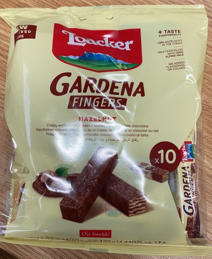 [99646] Loacker Gardena Fingers Hazelnut 125g