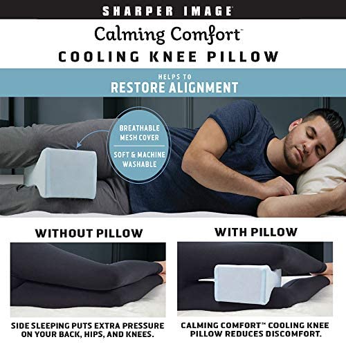 Calming Comfort Cooling Knee Pillow, Blue 